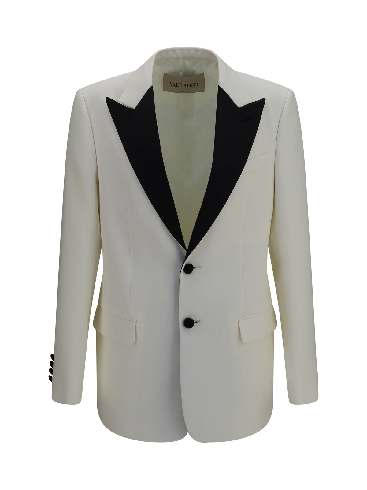 Valentino Two-tone wool Jacket - Ivory/Black