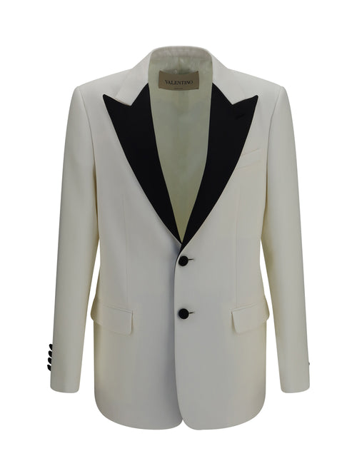 Valentino Two-tone wool Jacket - Ivory/Black