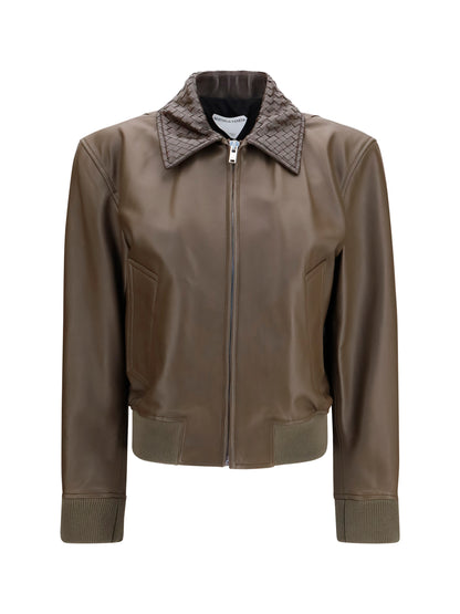 Bottega Veneta Glossy leather Jacket - Wader Green
