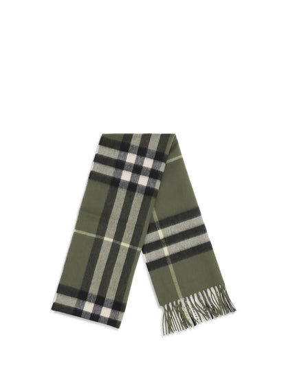 Burberry Check cashmere Scarf - Pea Green