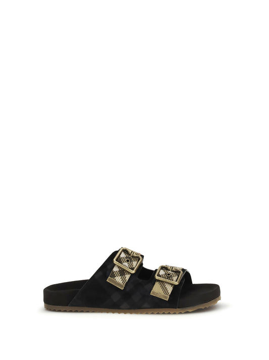 BURBERRY Urchin suede Check Sandals