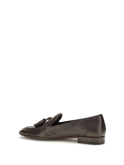 The Row Caden leather Loafers - Deep Brown