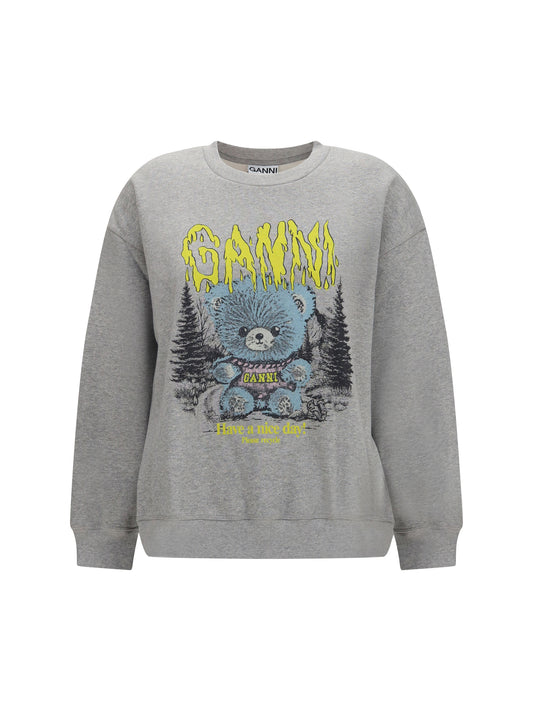 Ganni Isoli Teddy Forest Sweatshirt - Paloma