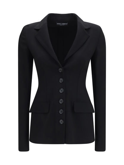 Dolce & Gabbana Stretch wool single breasted Jacket - Black