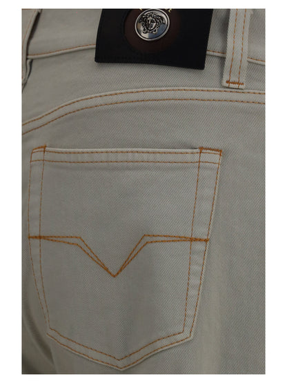 Versace Tapered denim Jeans - Off White