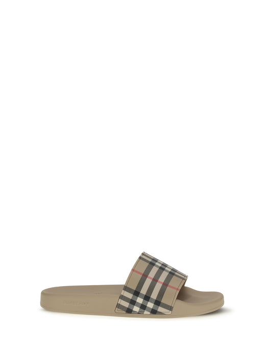 BURBERRY Check Slippers