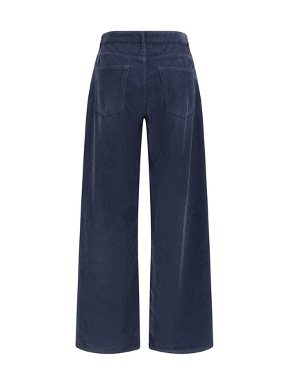 The Row Eglitta corduroy Pants - Pewter Blue