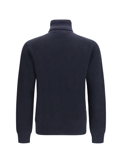 Brioni Wool and cashmere turtleneck Sweater - Navy/Black