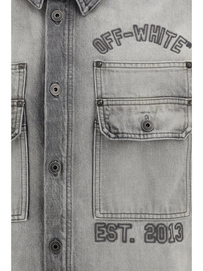 OFF-WHITE Diag Military Overshirt in denim