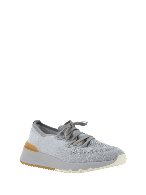Brunello Cucinelli Cotton Sneakers - Coke+Atene+Lapis+Grigio Ch/Panama/Ambra