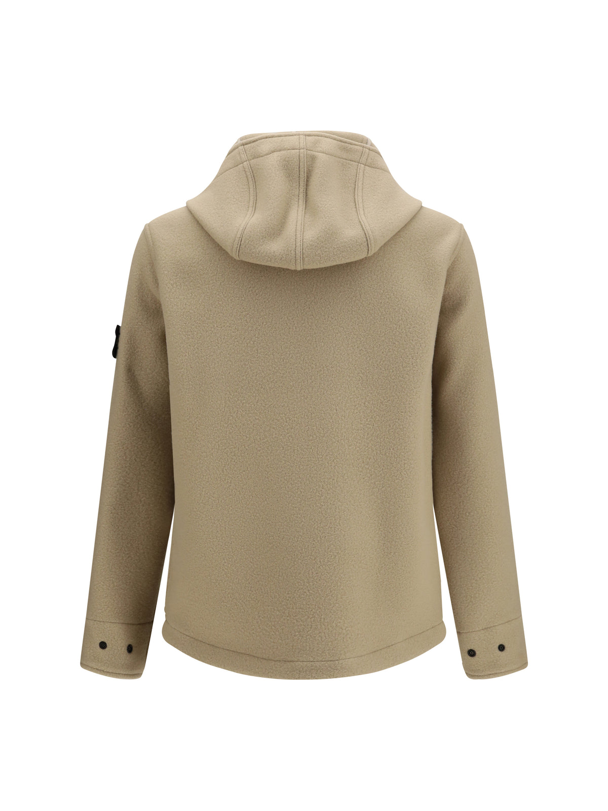 Stone Island Wool and cashmere Jacket with wooden buttons - Biscuit