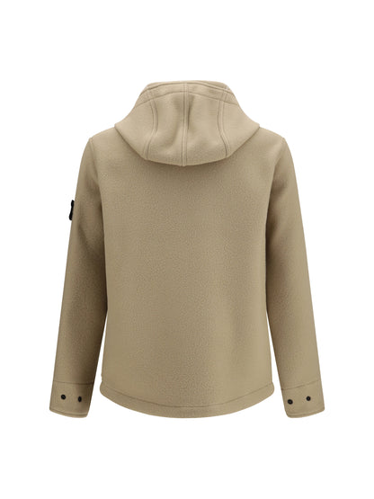 Stone Island Wool and cashmere Jacket with wooden buttons - Biscuit