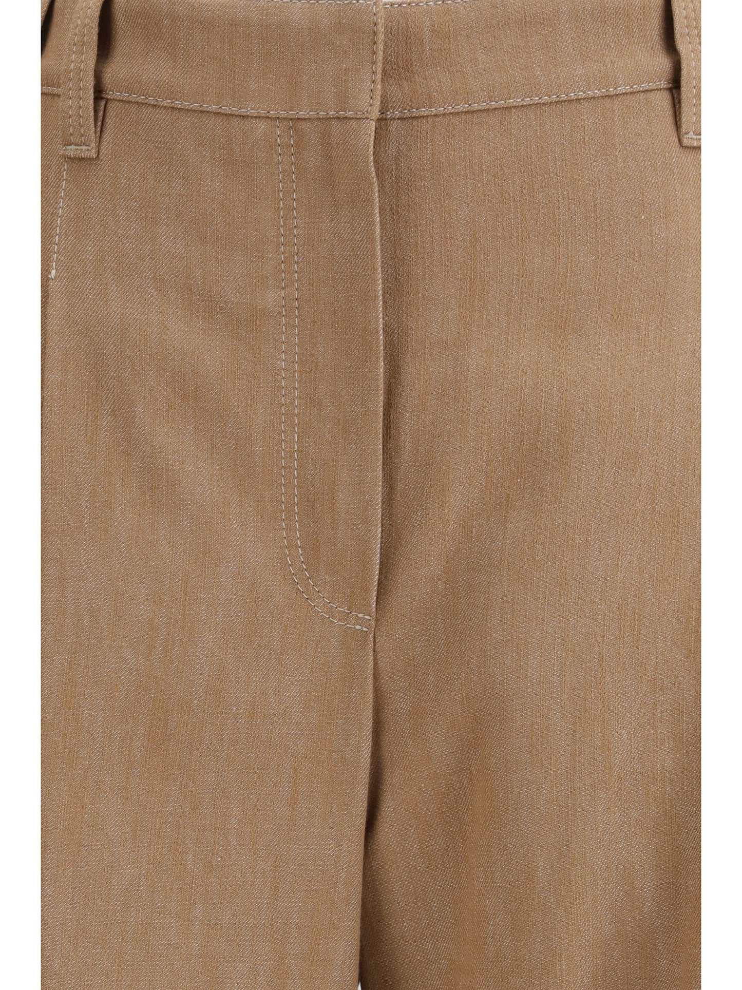 BRUNELLO CUCINELLI Denim-effect twill wide Pants