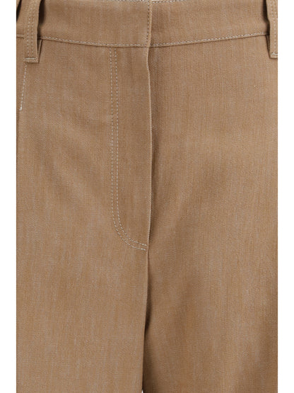 BRUNELLO CUCINELLI Denim-effect twill wide Pants