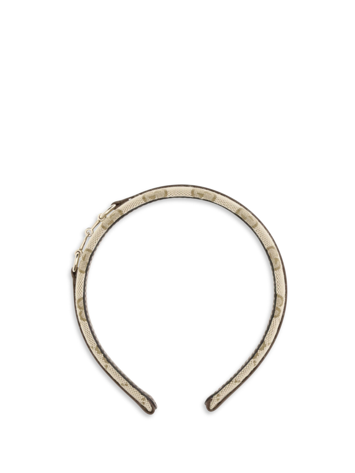 Gucci GG Monogram Headband with horsebit for Girl - Coffee/Dark Brown