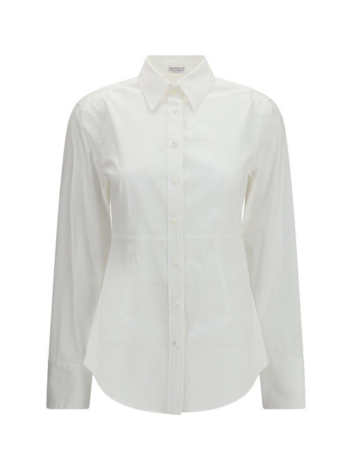 Brunello Cucinelli Cotton-blend Shirt - White