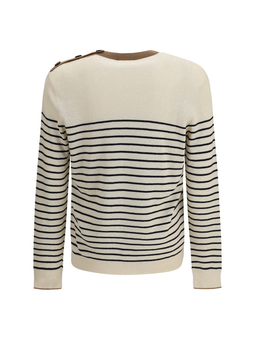 Prada jacquard wool and cotton blend Sweater - Natural