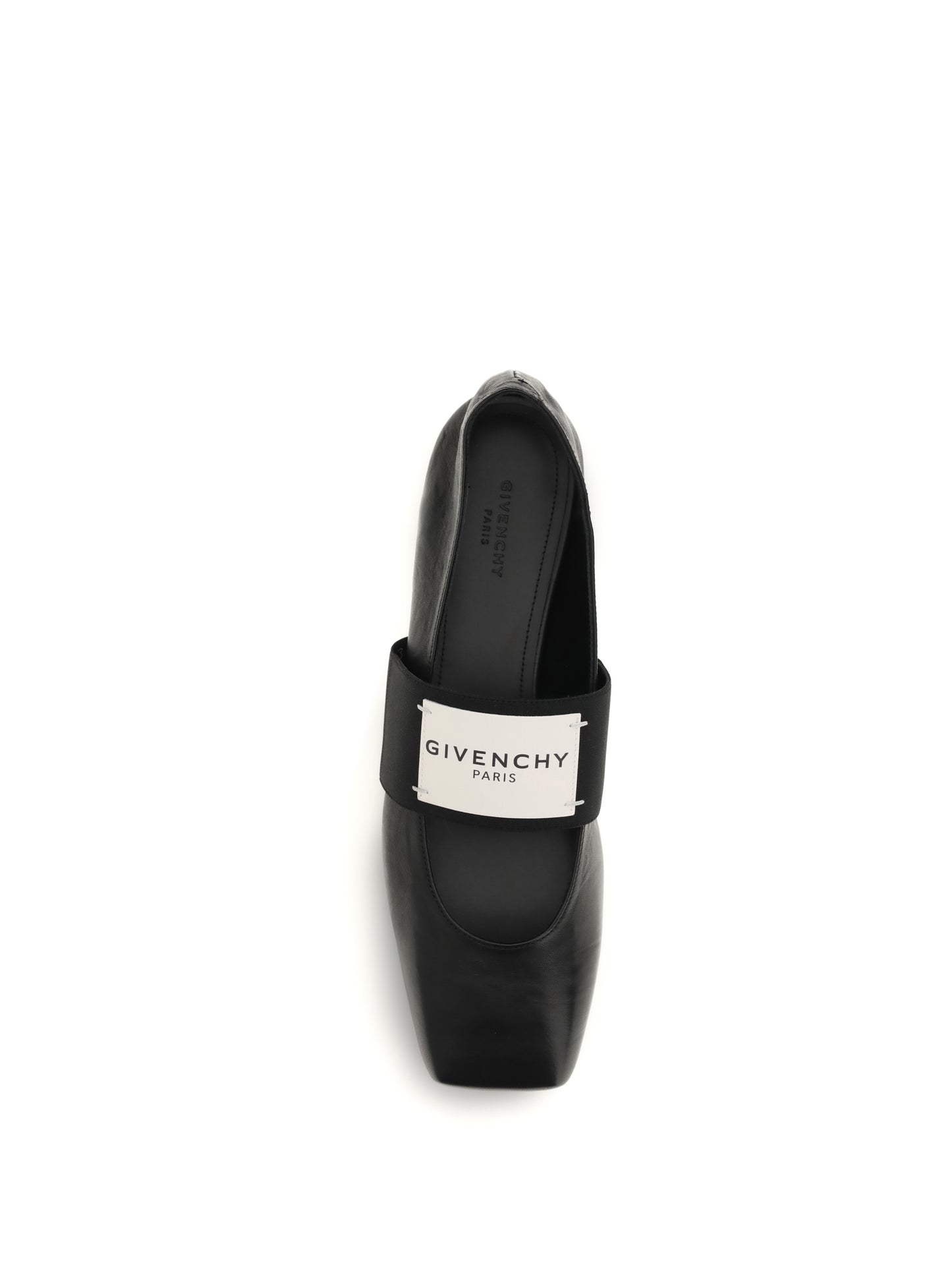 GIVENCHY Leather Sliced Square Ballerinas