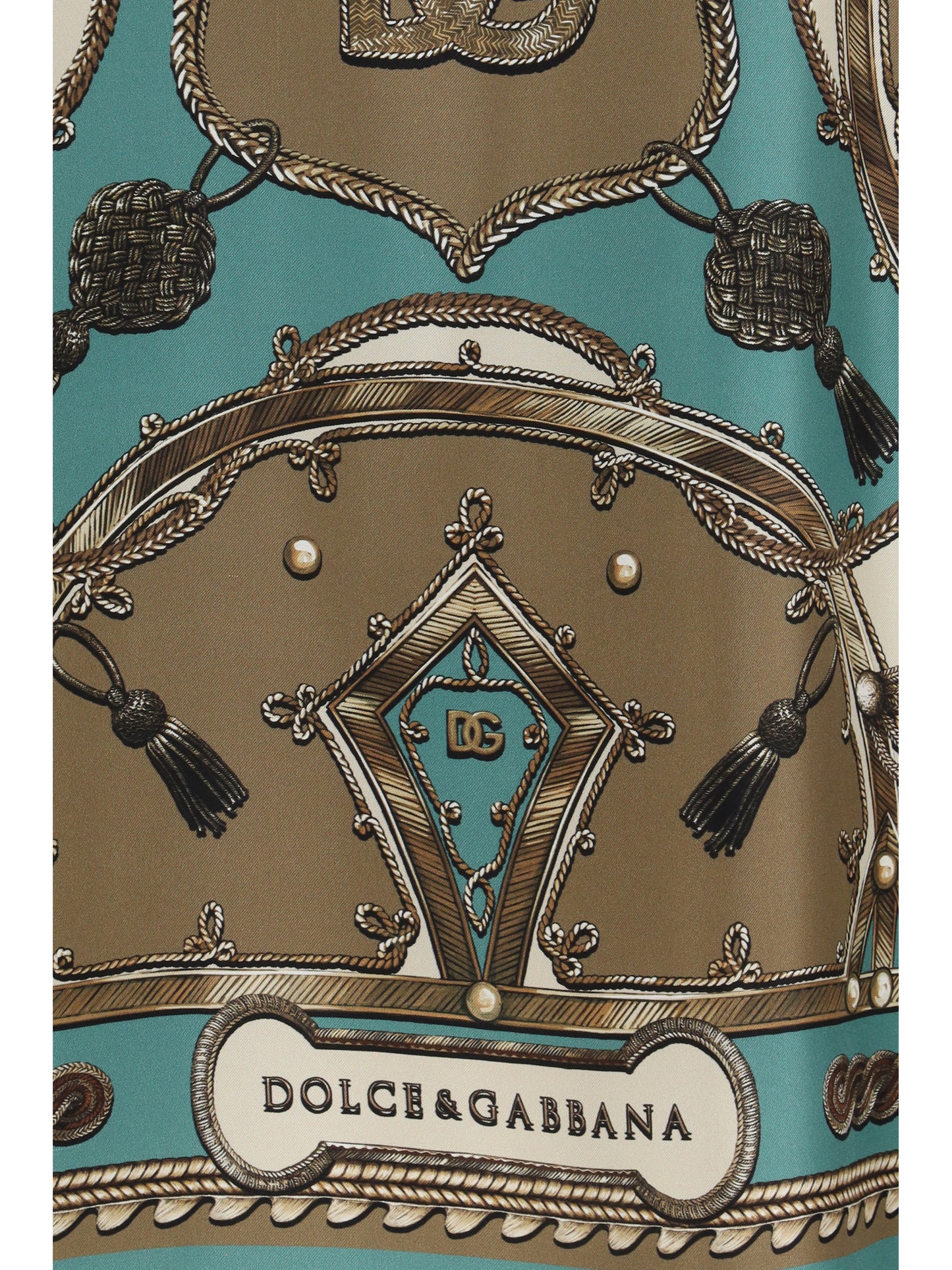DOLCE & GABBANA Hawaii Shirt in washed silk twill with cargo print