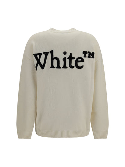 Off-White Bookish Shared crewneck Sweater - Ivory Black
