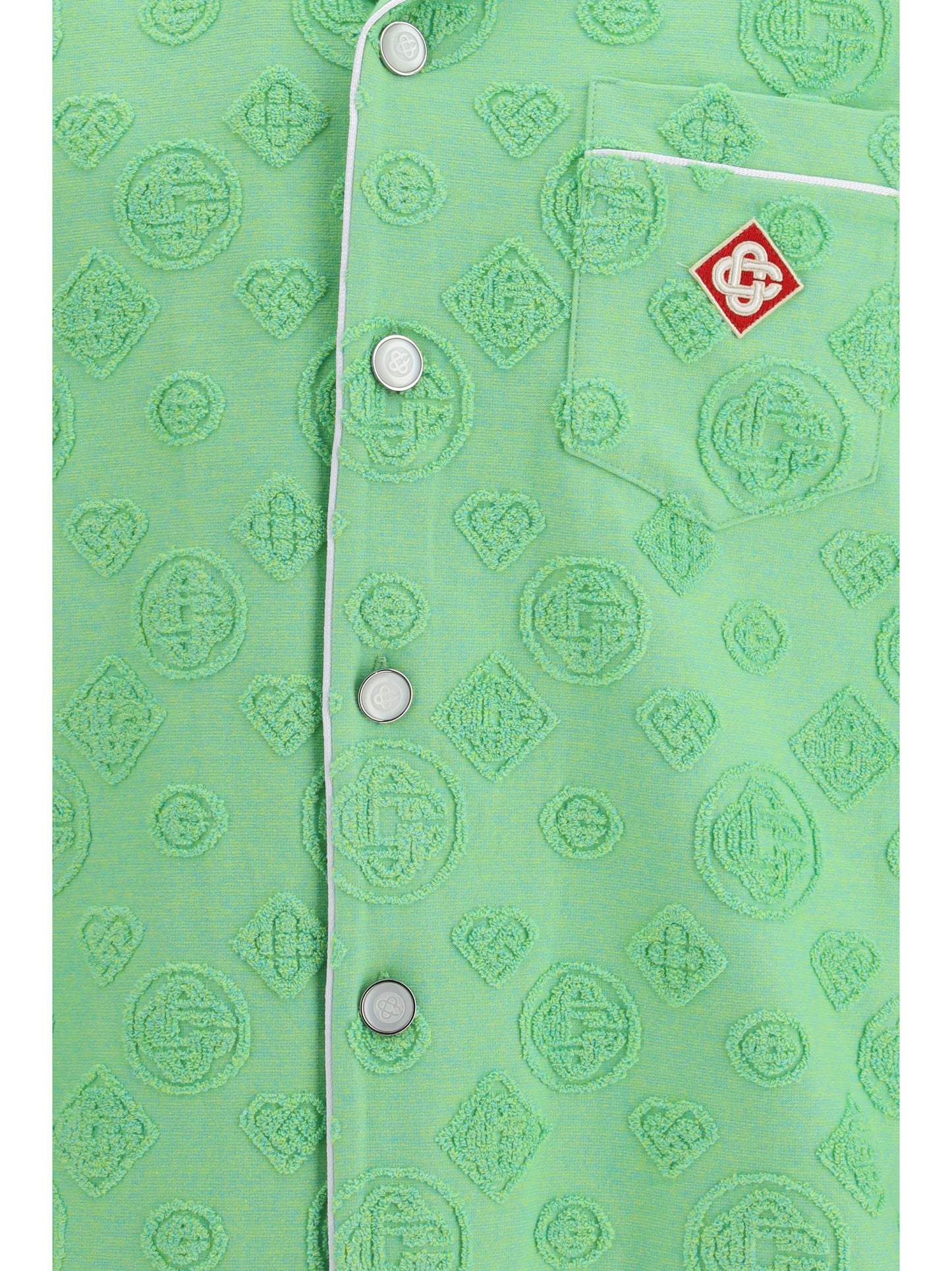 CASABLANCA Diamond monogram print short-sleeve Shirt