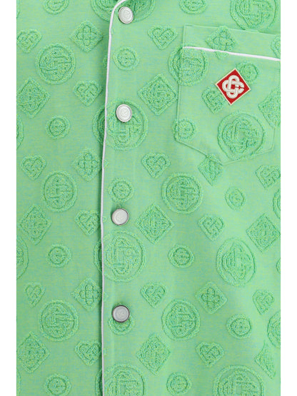 CASABLANCA Diamond monogram print short-sleeve Shirt