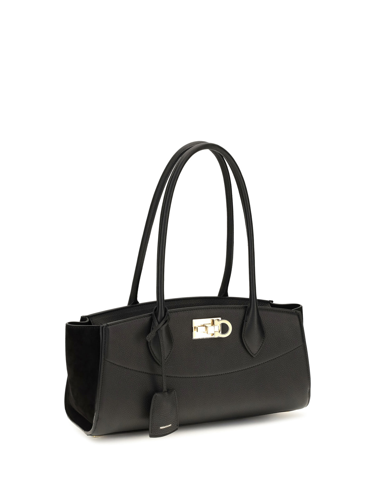 Ferragamo Studio Soft East West Shoulder Bag - Black