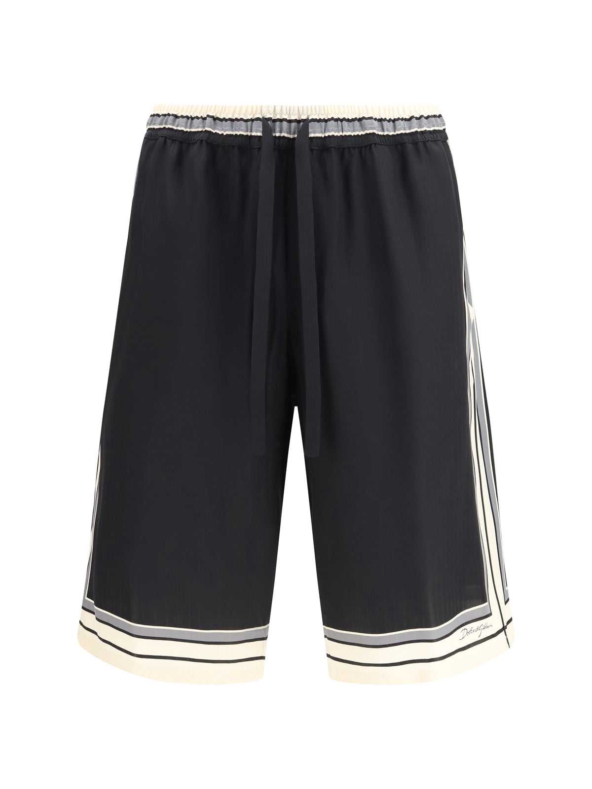 Dolce & Gabbana Drawstring Shorts - Striped F.Nero