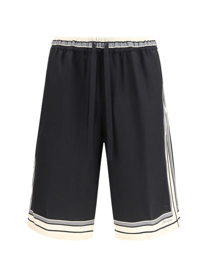 Dolce & Gabbana Drawstring Shorts - Striped F.Nero