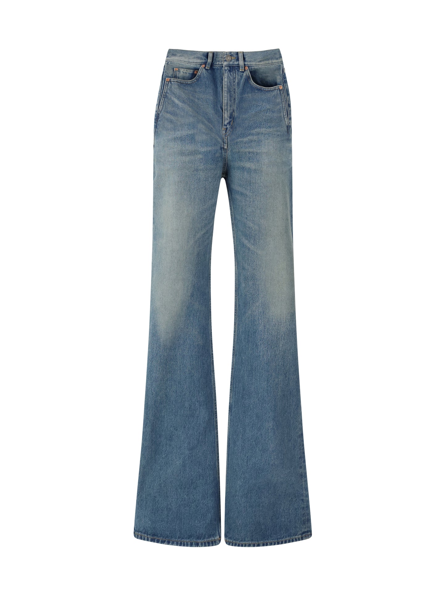 SAINT LAURENT Logo-motif Jeans S Pants