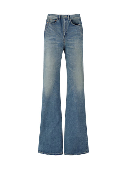 SAINT LAURENT Logo-motif Jeans S Pants