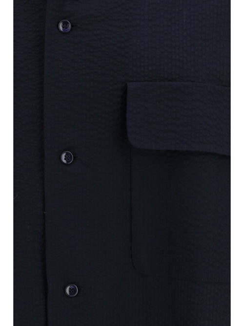 Giorgio Armani Cotton Shirt with classic collar - Night Sky