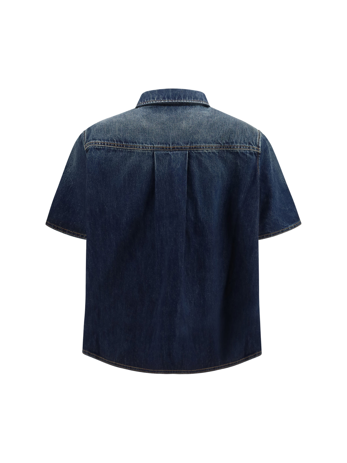 Loewe Short sleeve denim Trapeze Shirt - Dark Blue