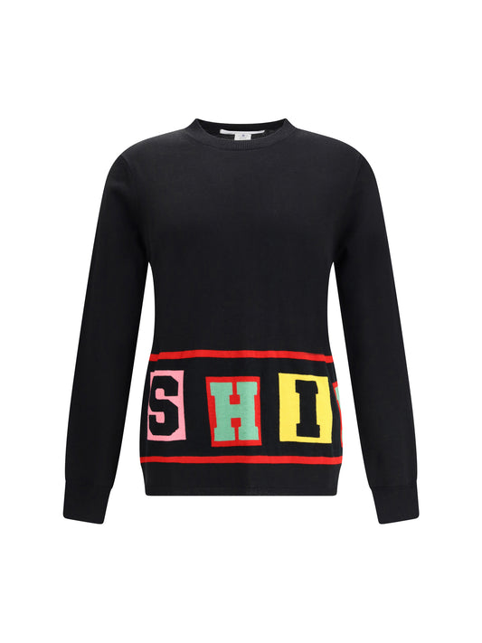 COMME DES GARÇONS SHIRT Crewneck Sweater with colorful lettering