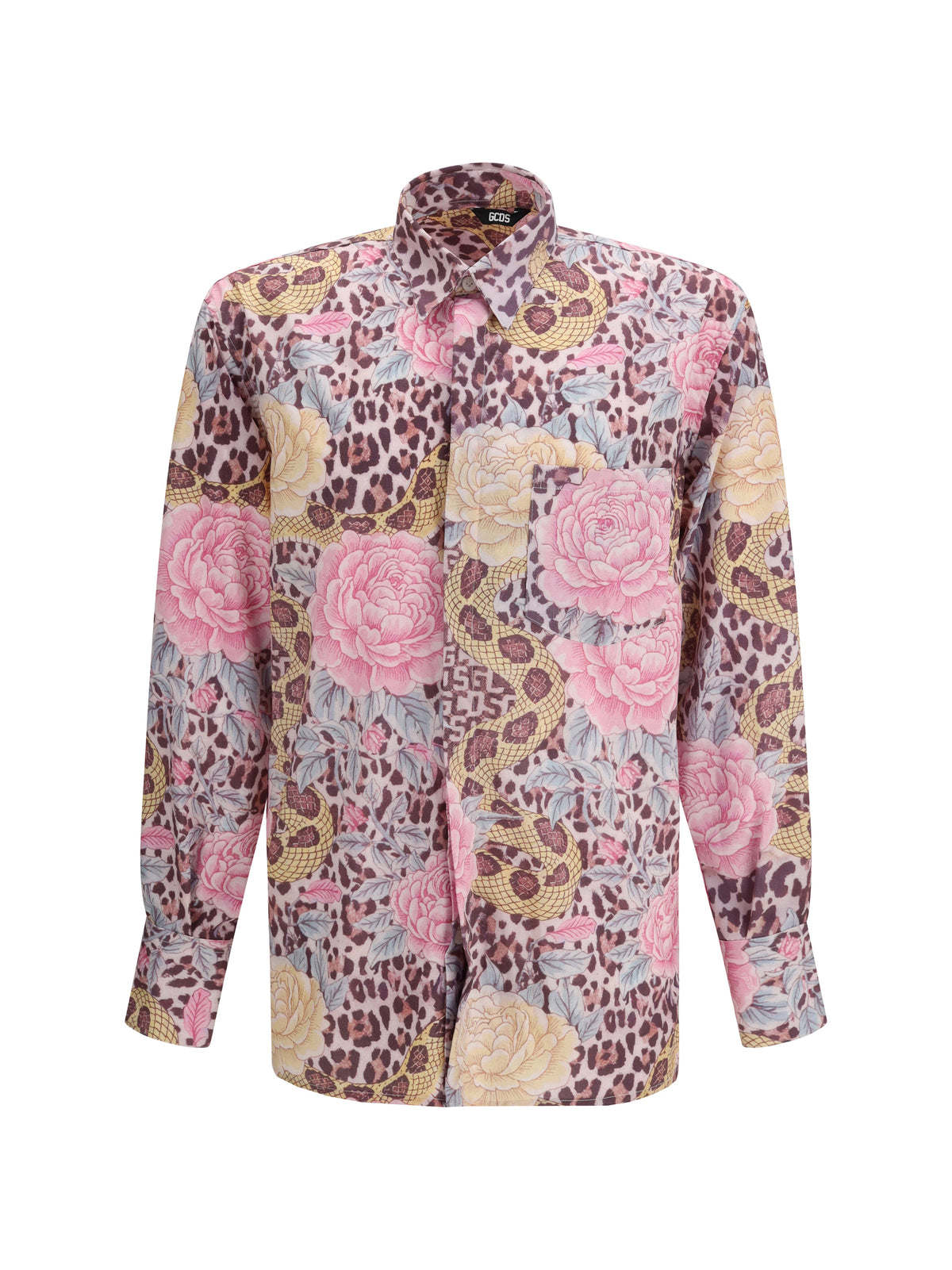 GCDS Animalier Shirt - Orchid Pink/Bone