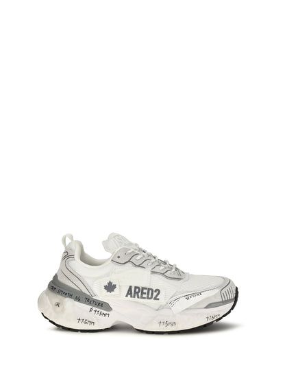 Dsquared2 Faster Sneakers with patches - White Sporco
