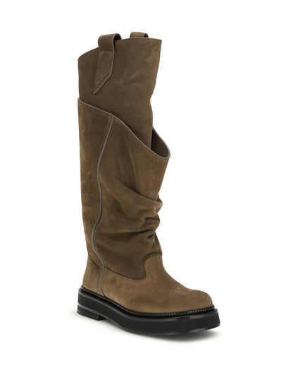 The Attico La Passeggiata suede Boots - 064