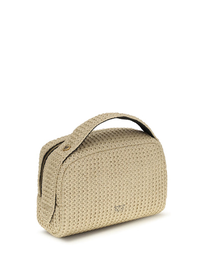 PINKO Small raffia Beauty Case