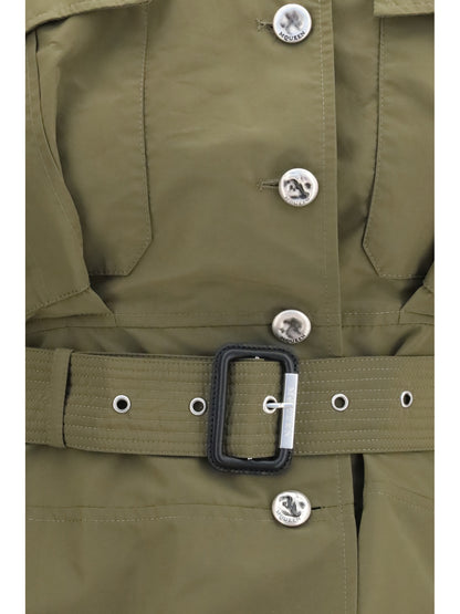 Alexander Mcqueen Cropped belted high-neck Jacket - Woodland Green