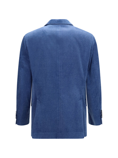 Brunello Cucinelli Denim-effect tailored Blazer