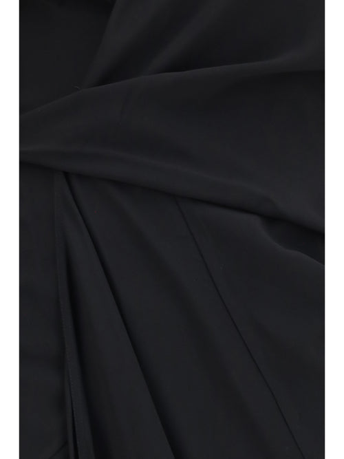 Rick Owens Wrap draped long Dress - Black