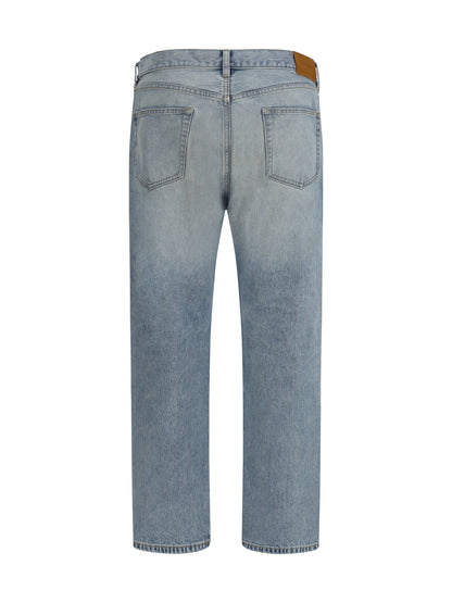 SAINT LAURENT Cotton Denim Jeans with stonewashed finish