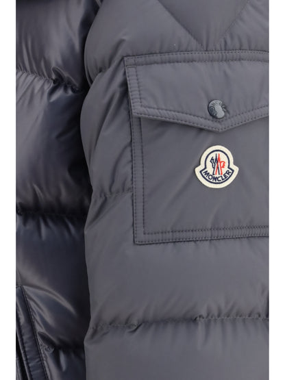 Moncler Maya short padded hooded Jacket - Dark Grey