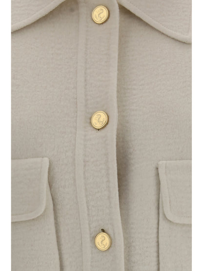 Thom Browne Wool and cashmere bell-sleeve Jacket - White