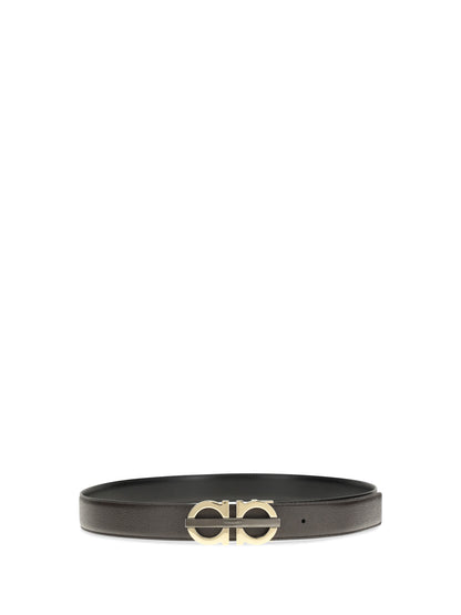 FERRAGAMO Reversible and adjustable Gancini Belt