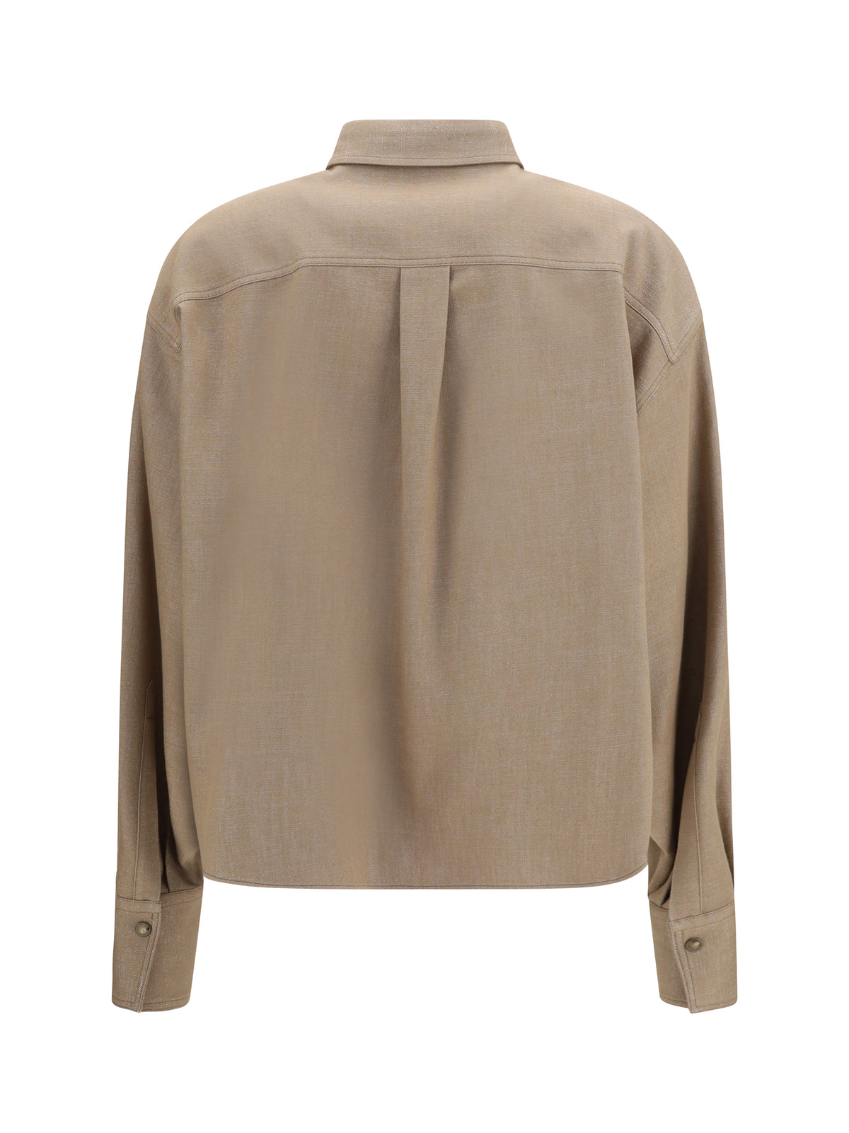 Brunello Cucinelli No Fade Sparkling denim Shirt with Shiny Collar - Coloniale/Silver