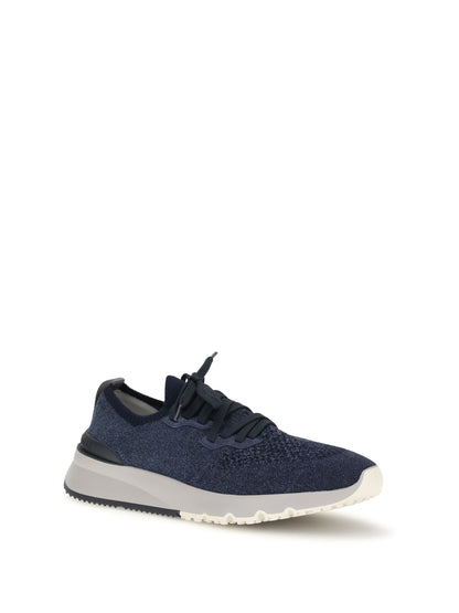 Brunello Cucinelli Cotton Sneakers - Denim+Navy+G Light/Panama/Blue
