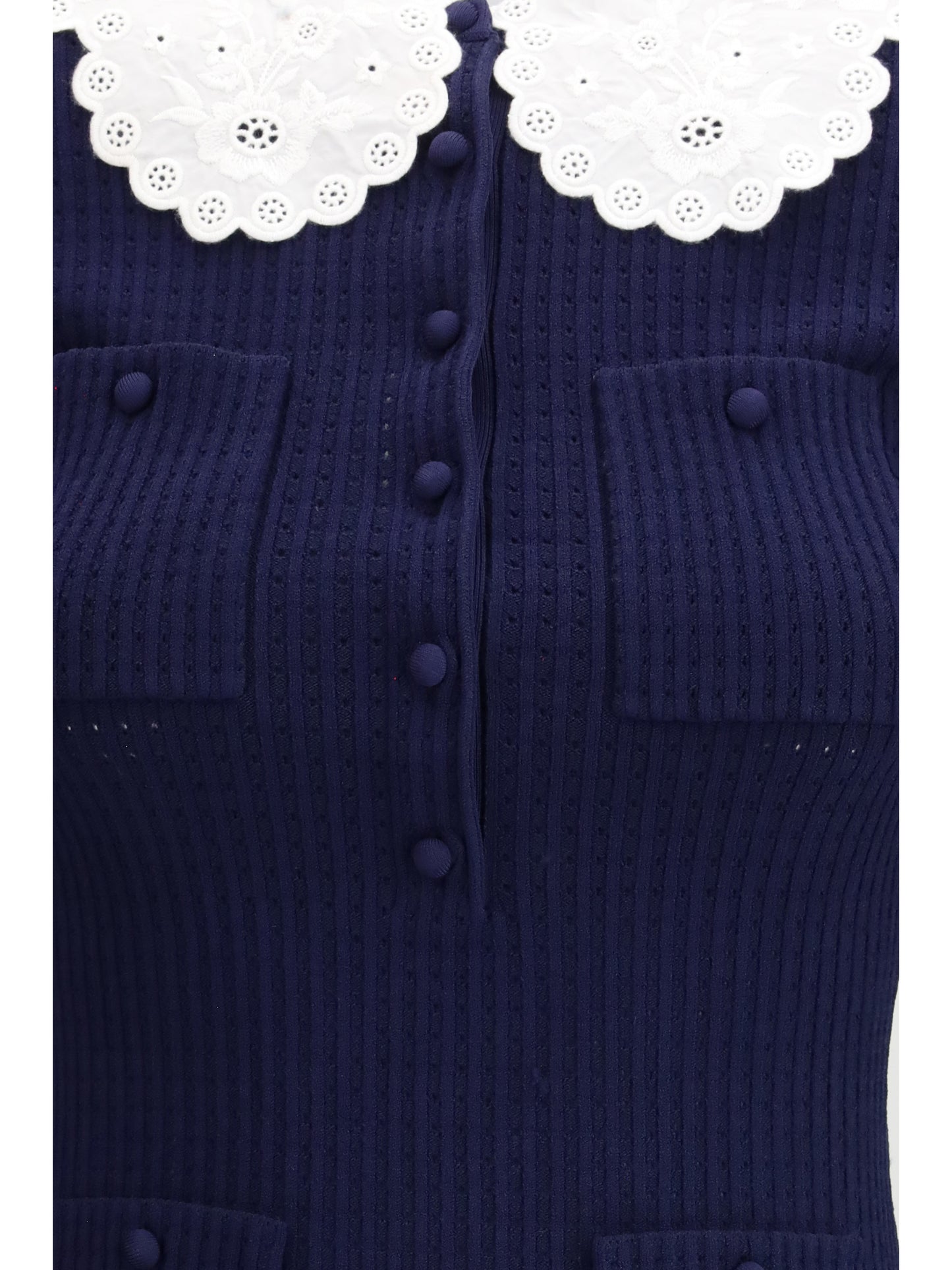 SELF-PORTRAIT Knit taffeta mini Dress