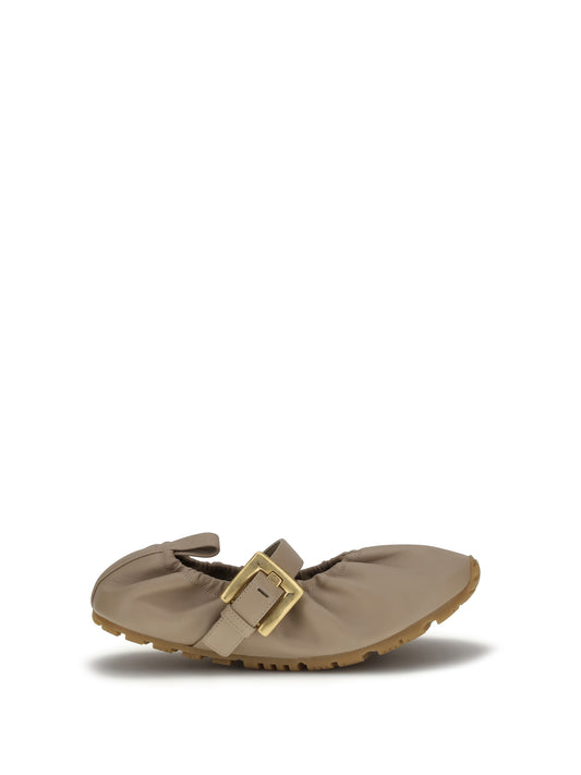 BALMAIN Buckle strap Ballerinas