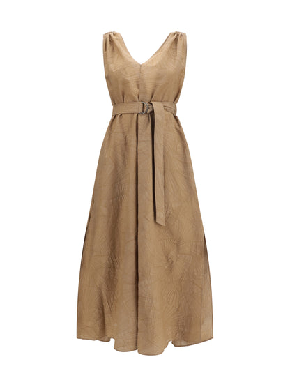 BRUNELLO CUCINELLI Midi Dress with floral motif
